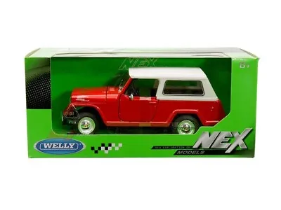 1967 Jeep Jeepster Commando Station Wagon – Red 1:24 Scale Car - Welly 24117RD • $32.95