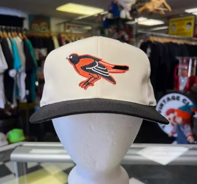 Vintage Baltimore Orioles White Snapback Hat • $60