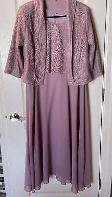 NEW Women’s Size Large (14) Formal Lavender Dress W Jacket - Mother Of Bride  • $34.99