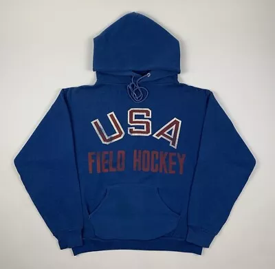 Vintage 1970s 70s Russell USA Field Hockey Olympic Hoodie Sweatshirt • $45