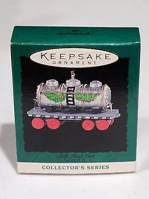 1995 NEW Hallmark  Milk Tank Car  Miniature Train Ornament • $7.11