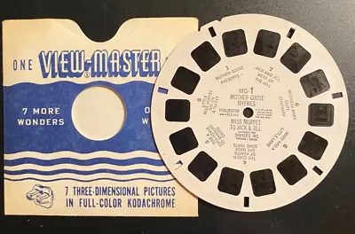 Vintage View-Master Reel #MG-1 - Miss Muffet To Jack And Jill - 1950 • $3.75