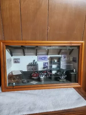 Gorgeous Vtg Motorcycle Shop Hanging Shadow Box • $49.95