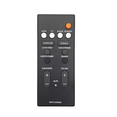 Audio Speaker Soundbar Remote Control For YAMAHA YAS-106 107 207 FSR78 ZV28960 F • $14.71