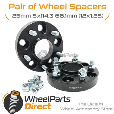 Bolt-On Wheel Spacers 5x114.3 66.1 25mm For Nissan 200SX S13 [Mk3] 89-94 • $68.44