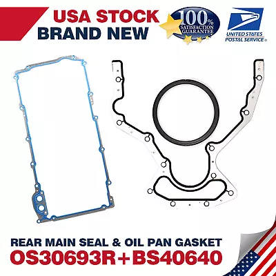 BS40640 & OS30693R Engine Rear Main Seal&Oil Pan Gasket For 2008-2010 Hummer H3 • $35.99