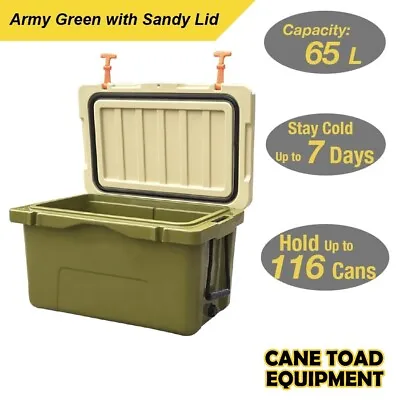 65L Hard Cooler Ice Box Chilly Bin Esky Camping Picnic Fishing 2in1 Thermal Cont • $229