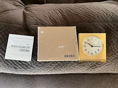 Vintage Seiko Quartz Travel Alarm Clock QQ544c- - Gold • $35