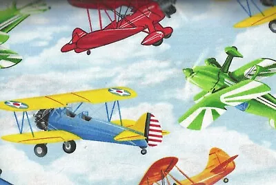 Vintage Planes Timeless Treasures Fabric 25 Inch Piece • $7.99