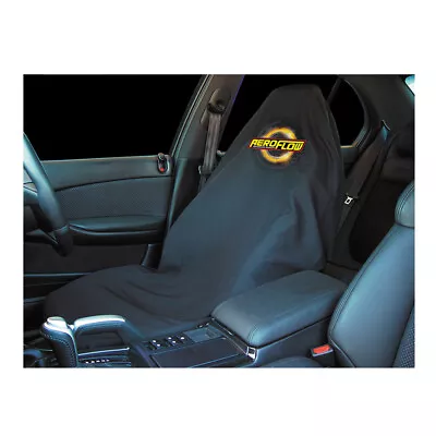 Aeroflow AF-THROW Mechanic Throw Over Seat Cover Black With Yellow Aeroflow Logo • $52