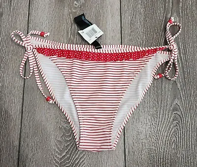 NWT Marie Meili Swim String Bikini Striped Side Tie Bottoms Size XL XLarge • £16.39