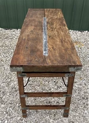 Rustic Folding Table Vintage Dining Room Table Kitchen Island Sofa Table B42 • $695