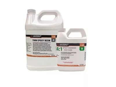 THIN- 4:1 Two Part Thin Epoxy Resin System - Kit Size 1.25 Gallons • $141.46