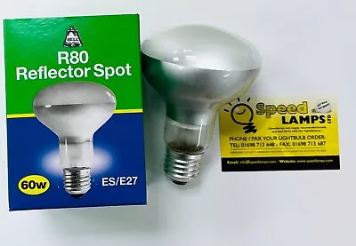 4x 60W R80 Reflector Incandescent Spot Light Bulb ES E27 Edison Screw Heat Lamp • £11.49