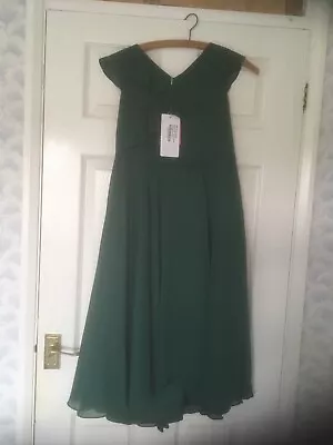 £12.50 • Buy JJs House Bridesmaid Wedding Prom Formal Dress For Teen Green Bust 32” Waist 30”