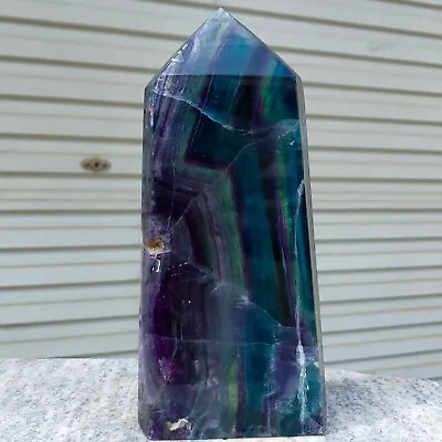 2.2lbNatural Beautiful Color Fluorite Crystal Obelisk Quartz Healing Wand Point • $0.99