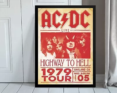 Music Poster ACDC 11x17  Concert Poster Concert Posters Retro Fashion Wall Decor • $33.90