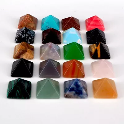 35x Natural Chakra Pyramid Stone Crystal Natural Meditation DIT Making Ornament • $22.85