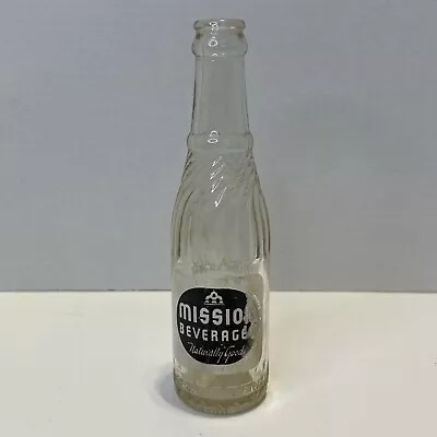 Crown Top Soda Bottle 7 Oz Mission Beverage ISHPEMING MARQUETTE MICHIGAN MICH MI • $7.49