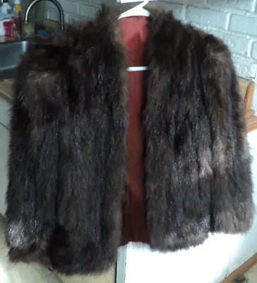 Vintage  Dark Brown  Mink?  Fur Stole Wrap Shrug • $44.99