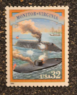 1995USA #2975a 32c Civil War - Monitor And Virginia  Mint NH   Ship Battle • $1.18