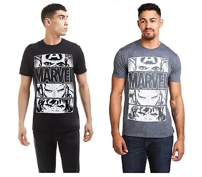 £13.99 • Buy Marvel Mens T-shirt Hero Eyes Light S-2XL Official