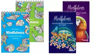 Anti Stress Books Spiral Colouring Books Adult Colour Therapy Stress Release • £2.99