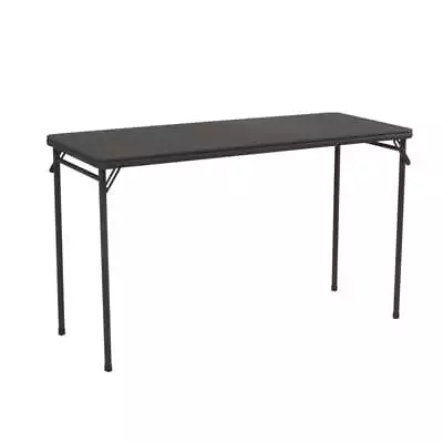 20  X 48  Vinyl Upholstered Steel Frame Folding Table Black • $35.97