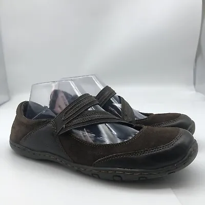 BOC Born Brown Leather Slip On Mary Jane Comfort Shoes 8.5 • $21.99