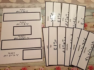 Braille Resources- Calendar- Months-days-dates-numbers-maths-school Lessons • £4.30