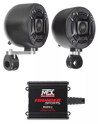 (2) Polk Audio 4  Tower Speakers+MTX 2-Channel Amplifier For ATV/UTVCART • $237.90