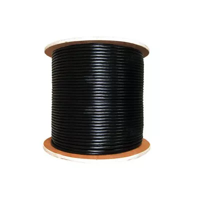 Cat6 Underground Gel Filled Outdoor UV Rated 305m Black Roll • $269