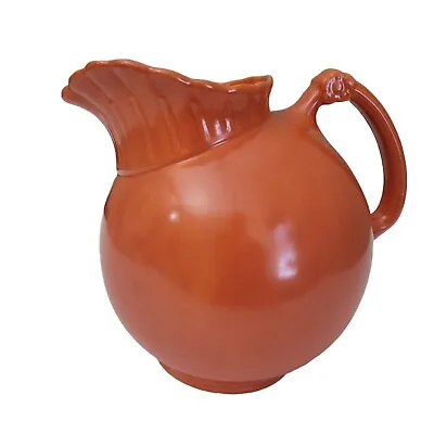 Vintage Orange Vistosa Taylor Smith Art Pottery Ball Pitcher Water Serving Jug • $85.73