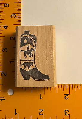 Cowboy Boot - WE 501-F Rubber Stamp By Stamp Francisco  - Horse - Wolf • $8.49