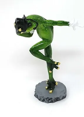 Figurine Frog In Michael Jackson Outfit - Black Hat And White Glove 7  Tall • $35.99