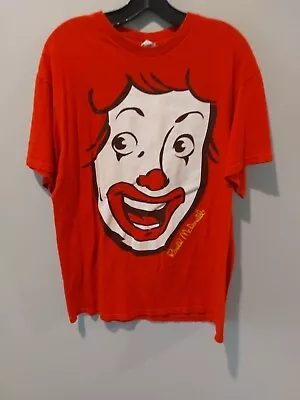 Vintage DELTA Ronald McDonald Big Face Mega Print Mens Lg T Shirt Fast Food RARE • $34.98