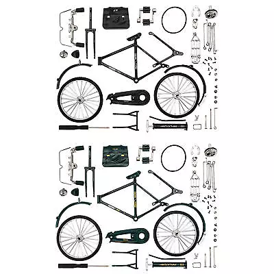 Mini Retro Bicycle Model Miniature Diecast Toys Crafts DIY For Home Office Decor • £12.39