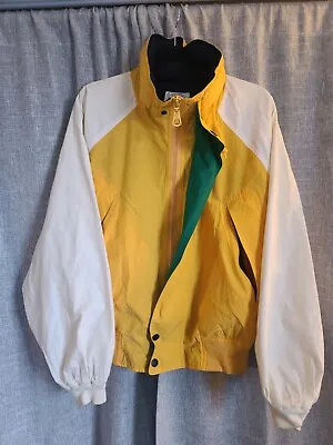 Vintage Nautica Men's Yellow Jacket Large Windbreaker Hooded Sailing Outdoor • $24.99