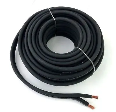 Black 16 AWG True Gauge 25 FT Pure Copper Marine Car Audio Speaker Cable Wire • $11.99