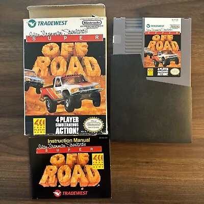 Super Off Road NES (1989) With Box Manual Tested • $15