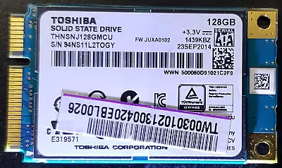 Toshiba MSATA 128GB SSD (THNSNJ128MCU) • $30