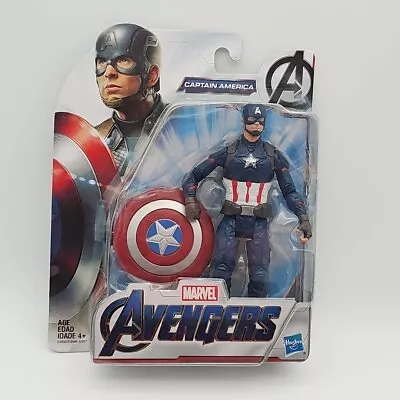 New Marvel Avengers Captain America With Shield 6  Toy Action Figure • £11.99