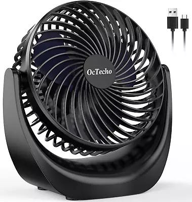 Desk Fan USB 5 Speeds Portable Fan 25Db USB Fan Silent Powerful 360°Rotation  • £16.43