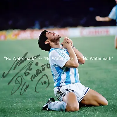 Diego Maradona - 11 Rare Photos Signed - Read The Info • $10