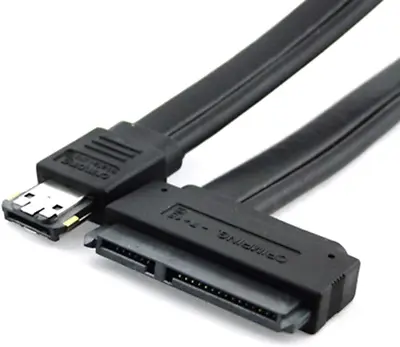 CY Dual Power 12V And 5V Esatap Power ESATA USB 2.0 Combo To 22Pin SATA Cable Fo • $23.26