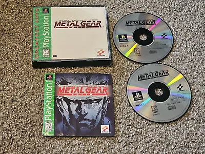 METAL GEAR SOLID COMPLETE GREATEST HITS W/MANUAL PS1 PLAYSTATION 1 Video Game • $54.99