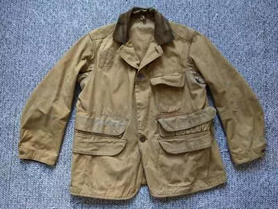 Vintage 1940s Duck Hunting AMERICAN FIELD Gun Coat L Cotton SHOOTING Sportsman • $99.95