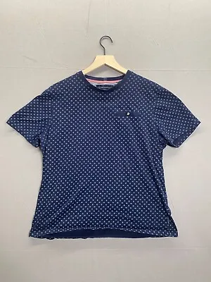 Ted Baker Mens Blue T-Shirt  Polka Dot Short Sleeve Crew Neck Size 5 • $12.50