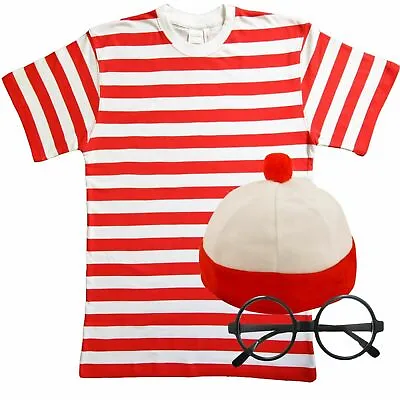 Kids Wheres Wally World Book Day Fancy Dress Childrens Costume Boys Girls Outfit • £4.99