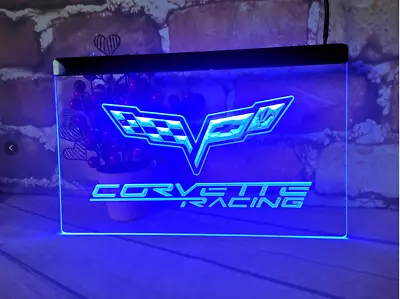 Corvette Racing Display LED Neon Light Sign For Car Parts Store Repair Services • $23.99